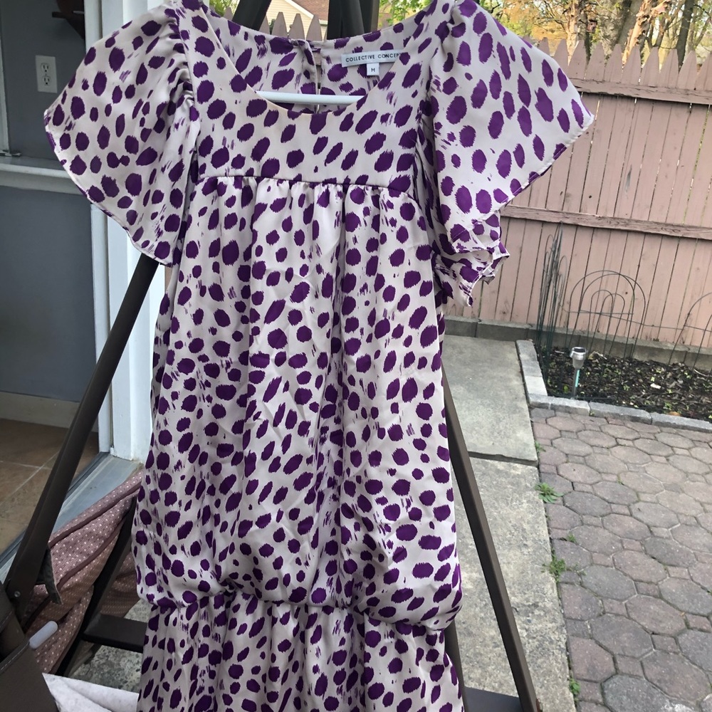 Satin purple Dress collective concept